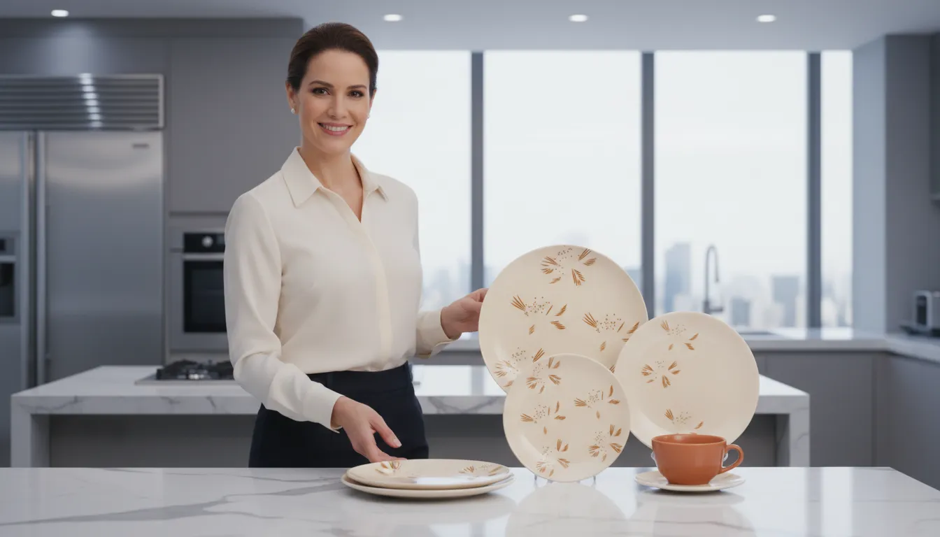 Aparelho de jantar colorido quando usar