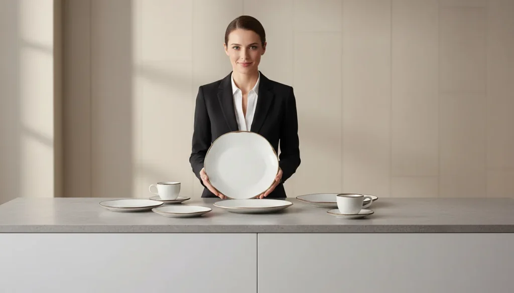 Aparelho de jantar lasca ou quebra com facilidade