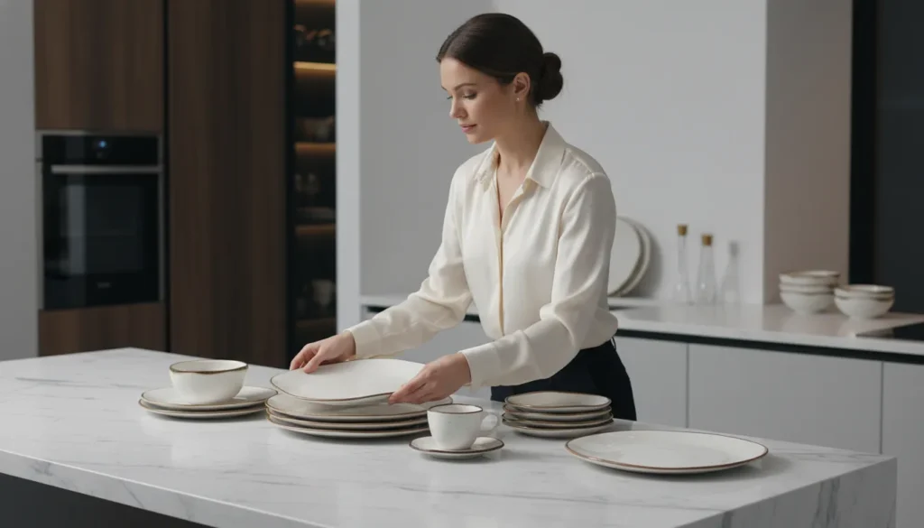 Aparelho de jantar quebra fácil