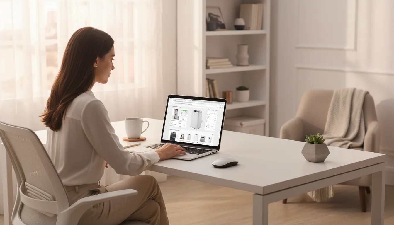 Portátil substitui ventilador em quarto pequeno