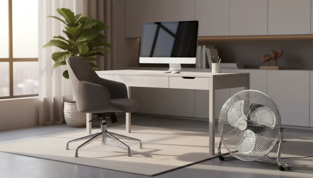 circulador de ar preto elegante