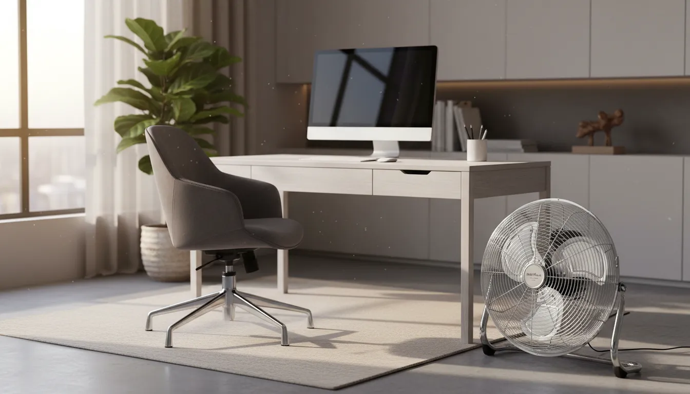 circulador de ar preto elegante