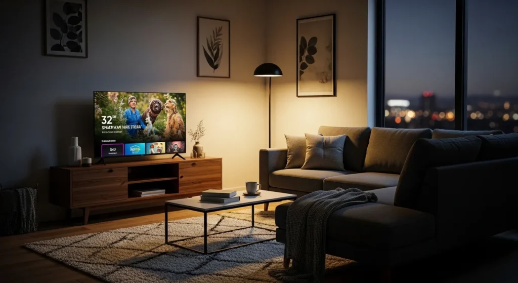 smart tv polegadas funciona bem como tv principal