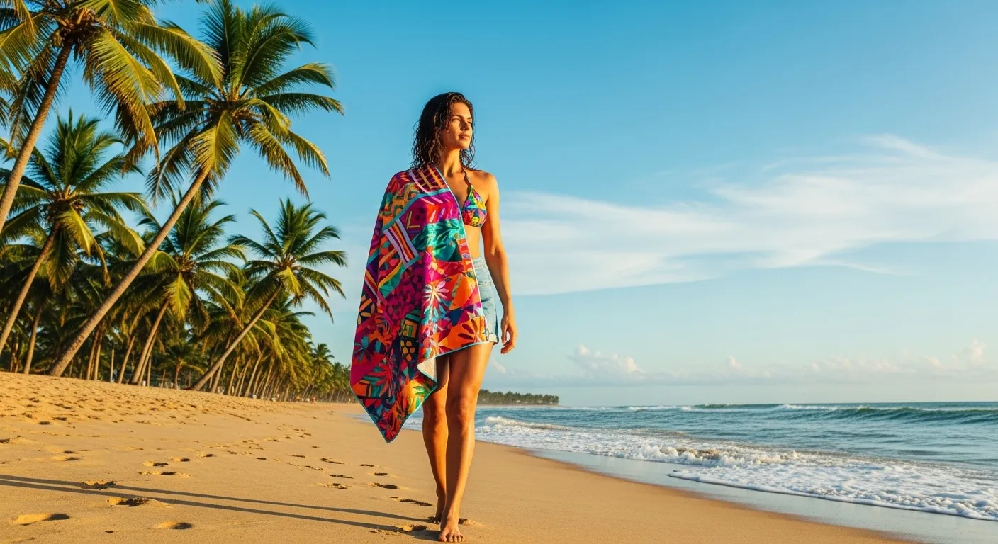 Toalha de praia super absorvente secagem rápida