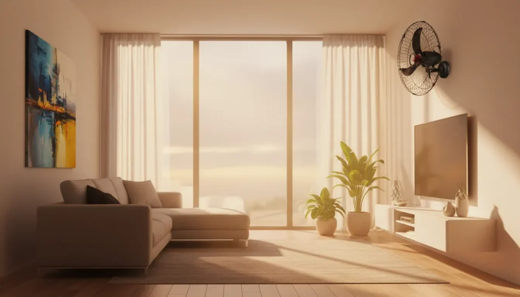 Ventilador de parede atende loja movimentada? ventilador de parede alto desempenho continuo