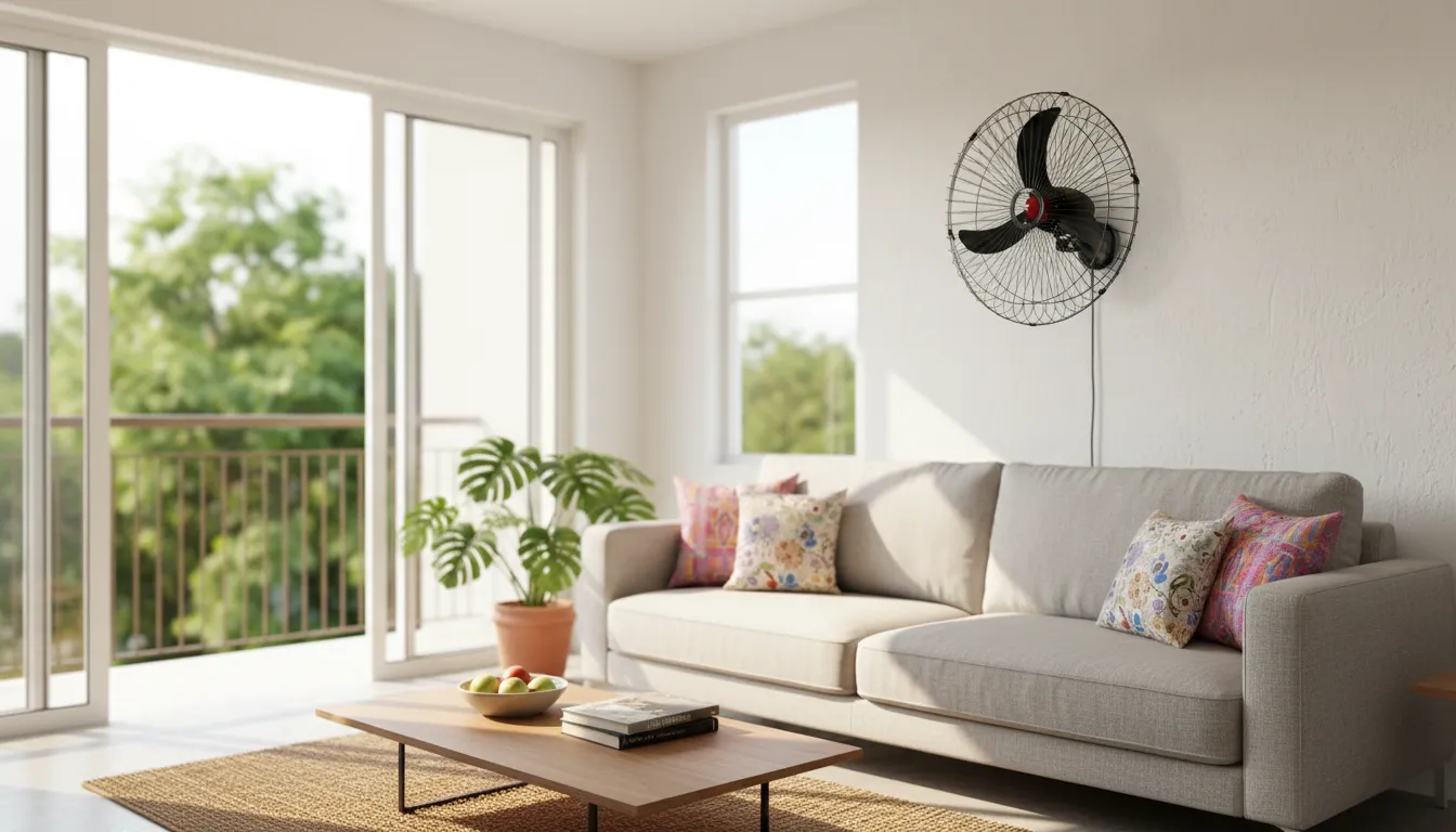 ventilador de parede ideal para espaco de atendimento