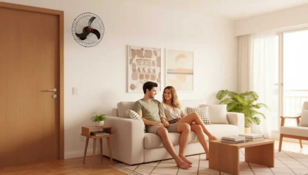 ventilador de parede para quarto calor intenso