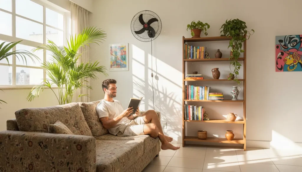 Ventilador de parede funciona bem em pé direito de 4 metros? ventilador de parede silencioso para ambiente comercial