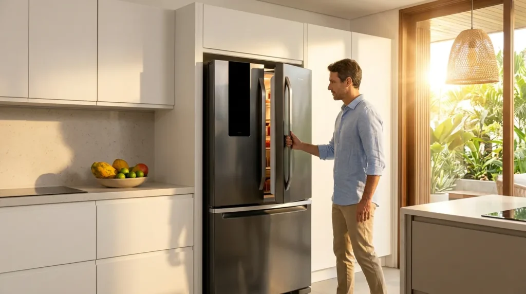 Eficiencia energetica classe A em geladeira inox faz diferenca real