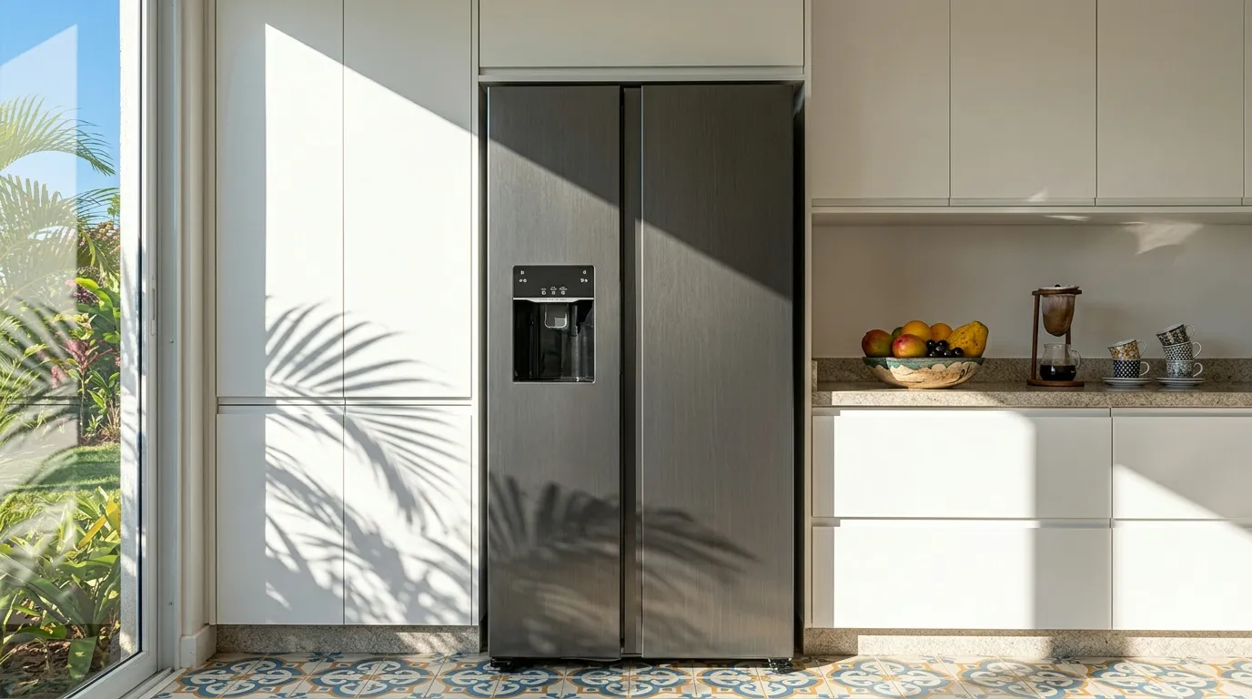 Freezer embaixo na geladeira inverse inox oferece mais ergonomia