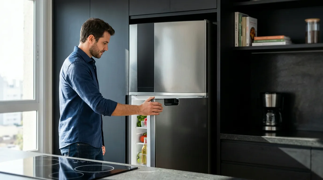 Geladeira inox frost free com ampla capacidade interna