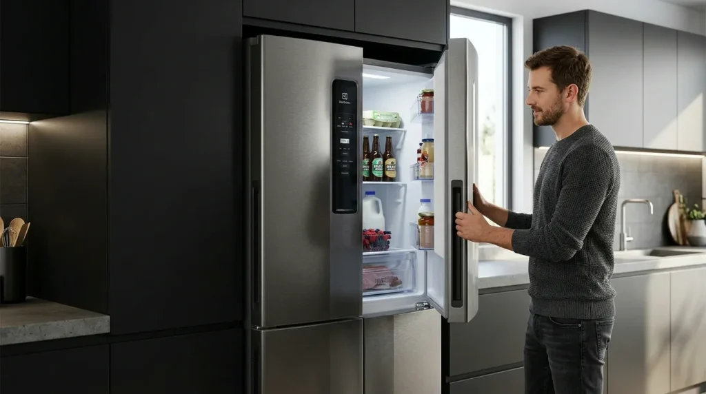 Geladeira french door inox inverter alia eficiencia e capacidade