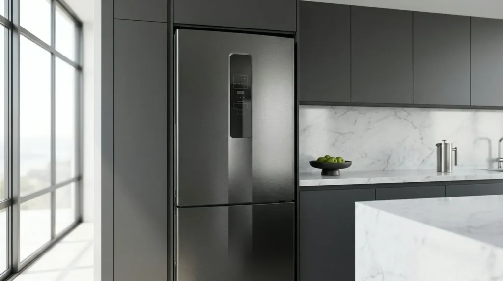 Geladeira inox com alta capacidade para estocagem mensal