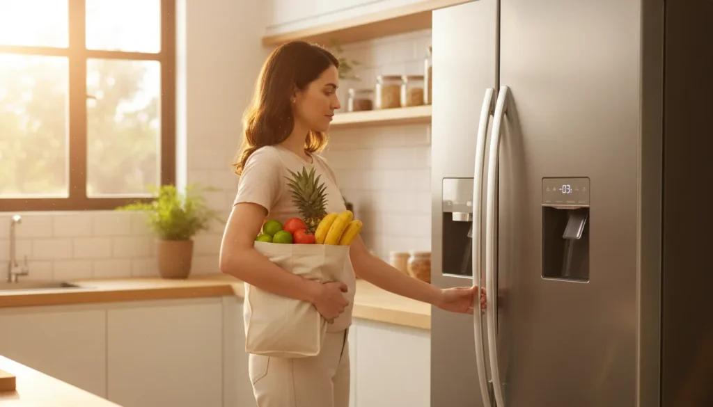 Geladeira inox com baixo consumo para clima quente constante
