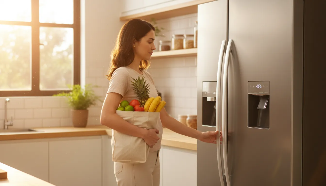 Geladeira inox com baixo consumo para clima quente constante