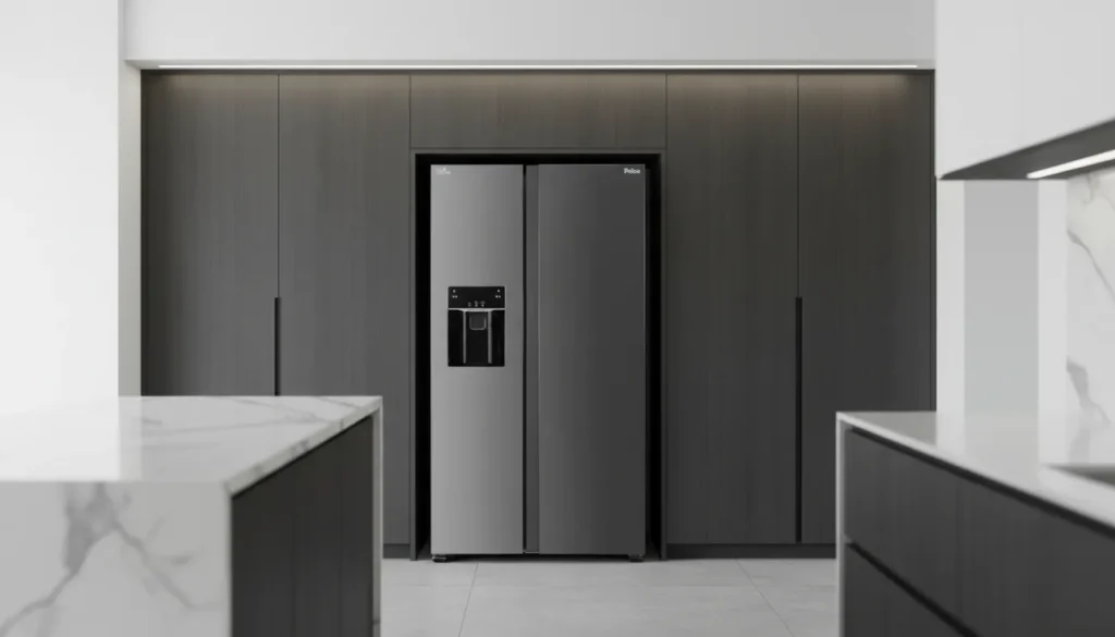 Geladeira inox com compartimento especial para bebidas geladas