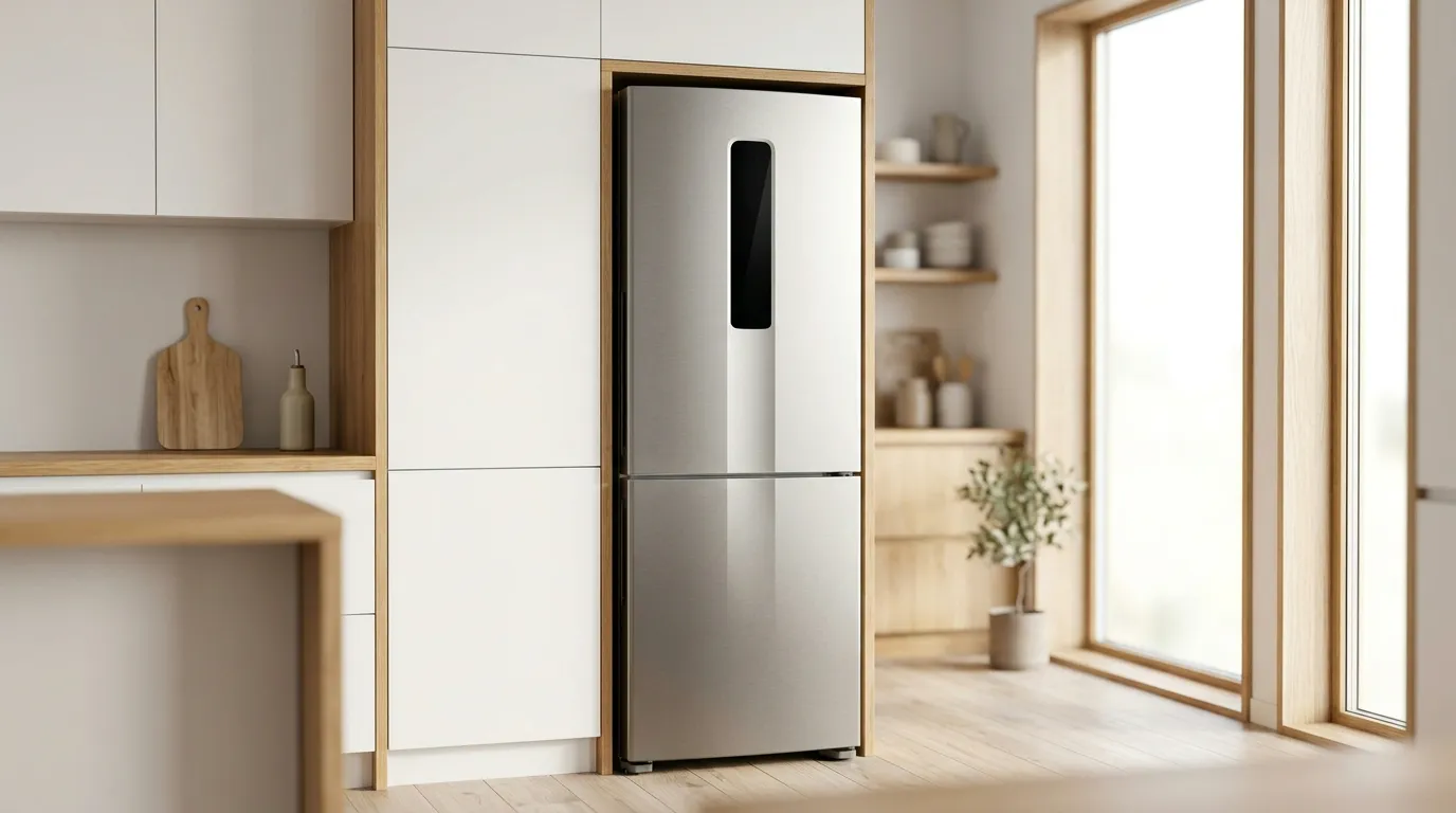 Geladeira inox com dispenser de agua filtrada integrado