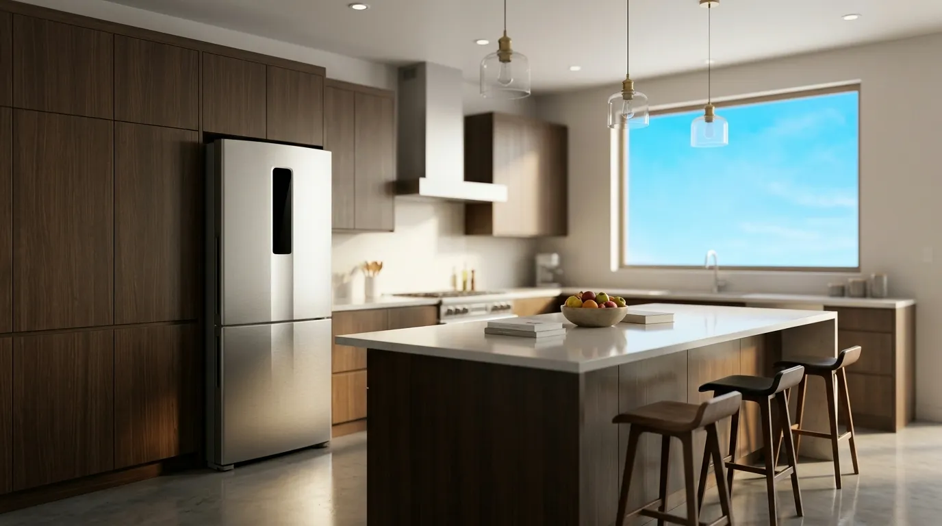 Geladeira inox com gelo automatico e abastecimento continuo