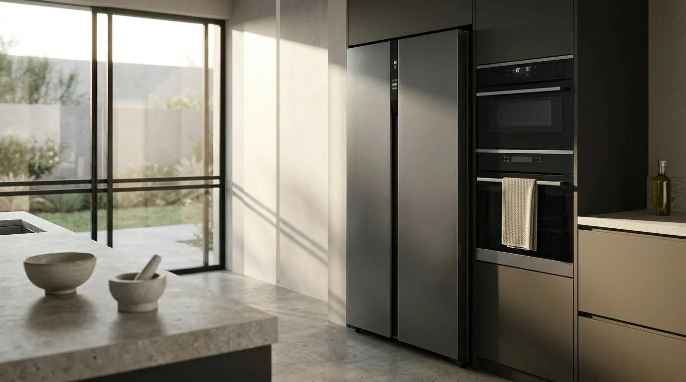 Geladeira inox com iluminacao LED interna mais eficiente do mercado