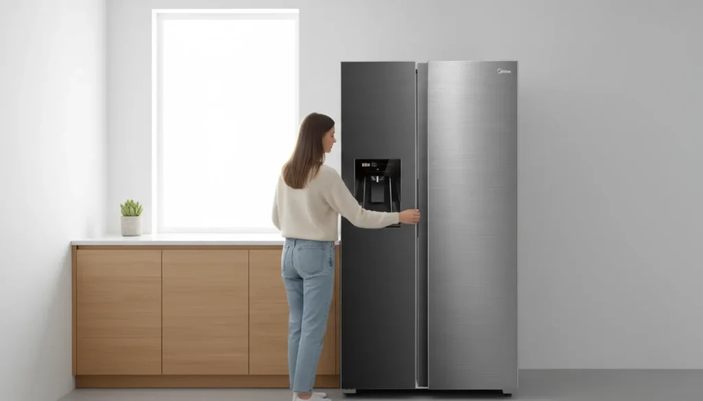 Geladeira inox com painel touch resistente a umidade