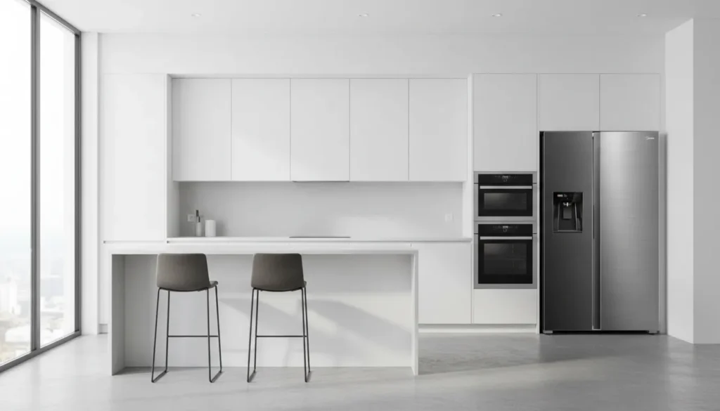 Geladeira inox com tecnologia avancada para economia domestica