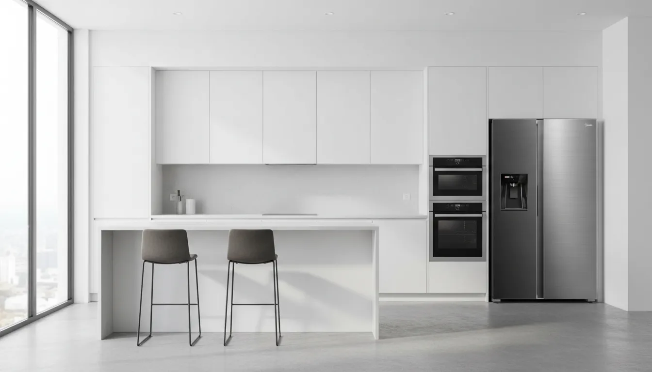 Geladeira inox com tecnologia avancada para economia domestica