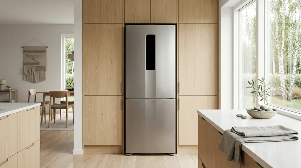 Geladeira inox compativel com Alexa em oferta promocional