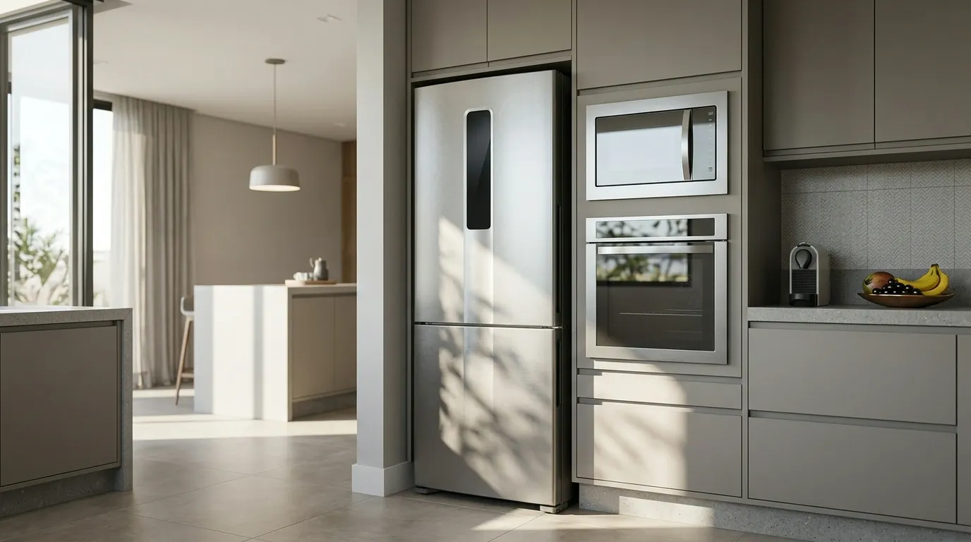 Geladeira inox duravel para clima umido e quente