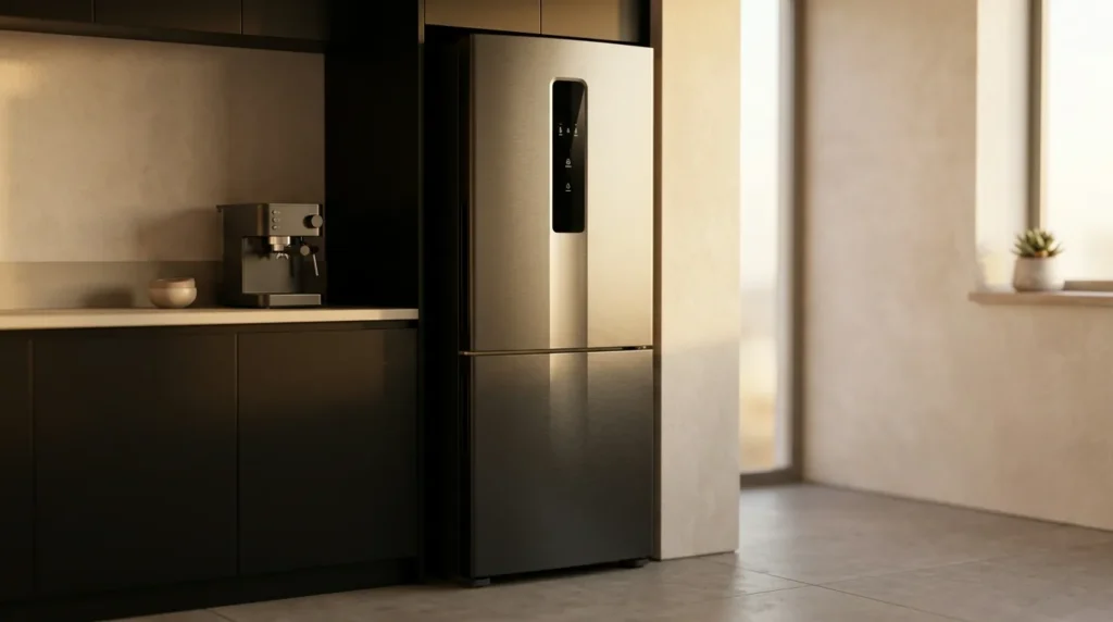 Geladeira inox eficiente energeticamente reduz impacto ambiental