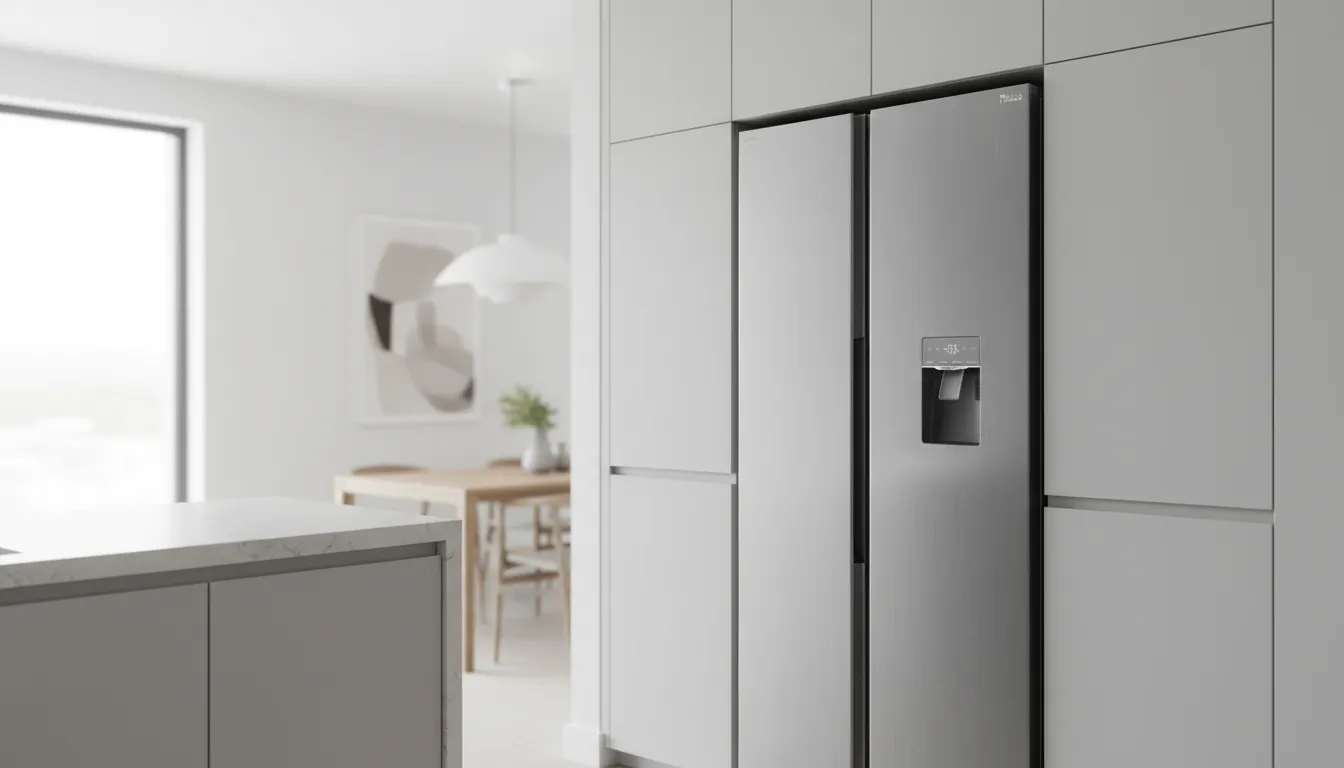 Geladeira inox para cozinha planejada minimalista pequena