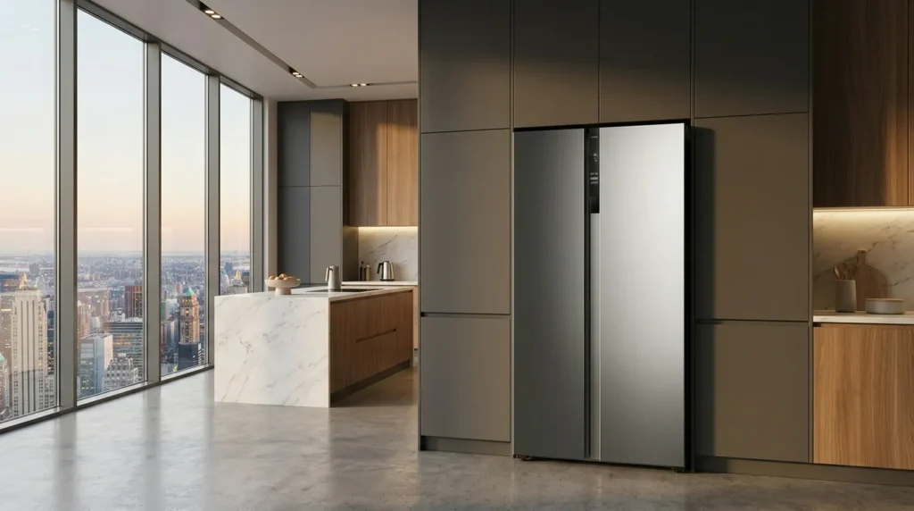 Geladeira inox para familia grande com capacidade minima adequada