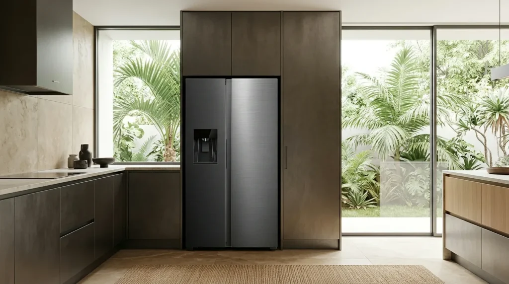 Geladeira inox resistente para uso continuo domestico