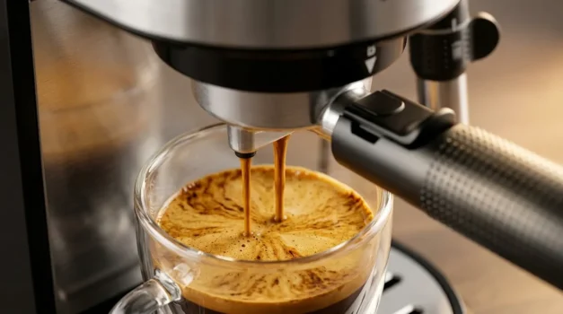 cafeteira espresso com mistura uniforme de cafe