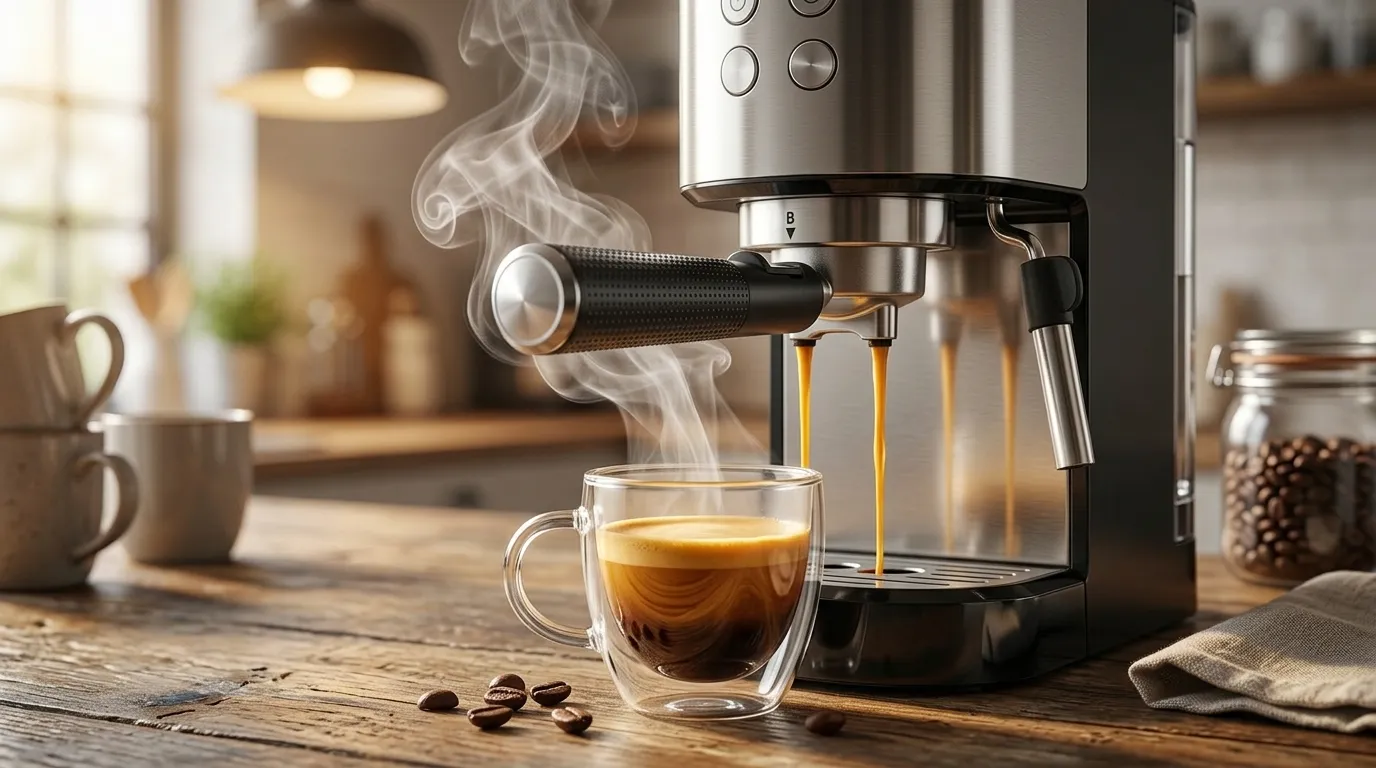 cafeteira com display digital e perfis de usuário personalizáveis