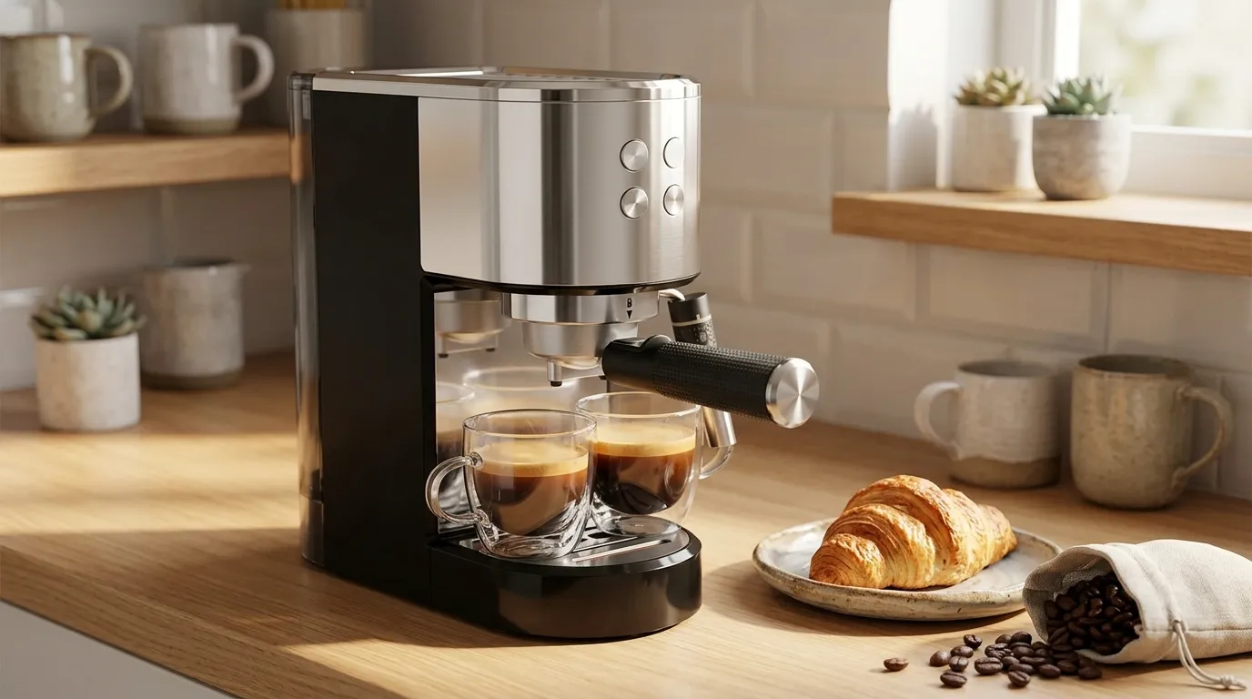 Qual cafeteira espresso tem ajuste de temperatura da água? Cafeteira espresso premium com ajuste de temperatura para café personalizado