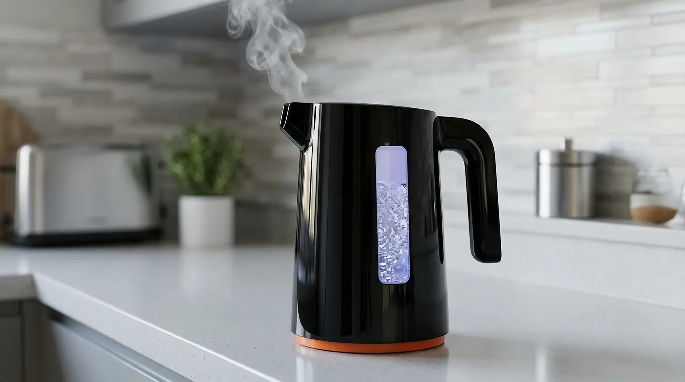 chaleira elétrica com design e segurança para o dia a dia