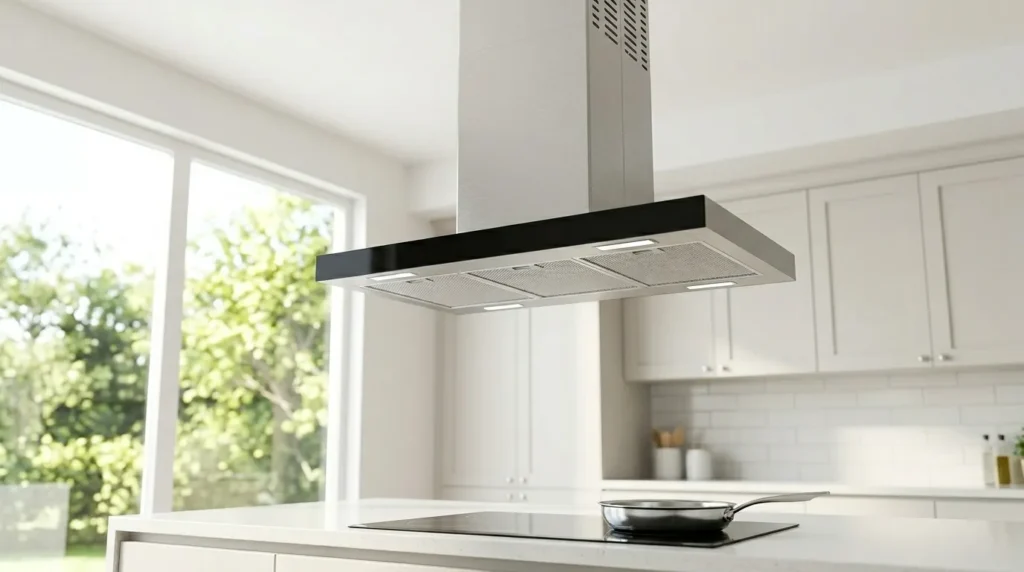 Coifa de ilha 90cm atende cooktop de 5 e 6 bocas? Qual é a medida ideal? coifa de ilha com potencia forte