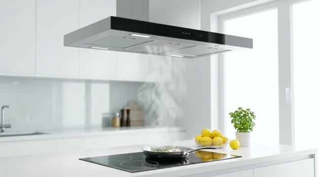 coifa de ilha com sistema de ventilacao