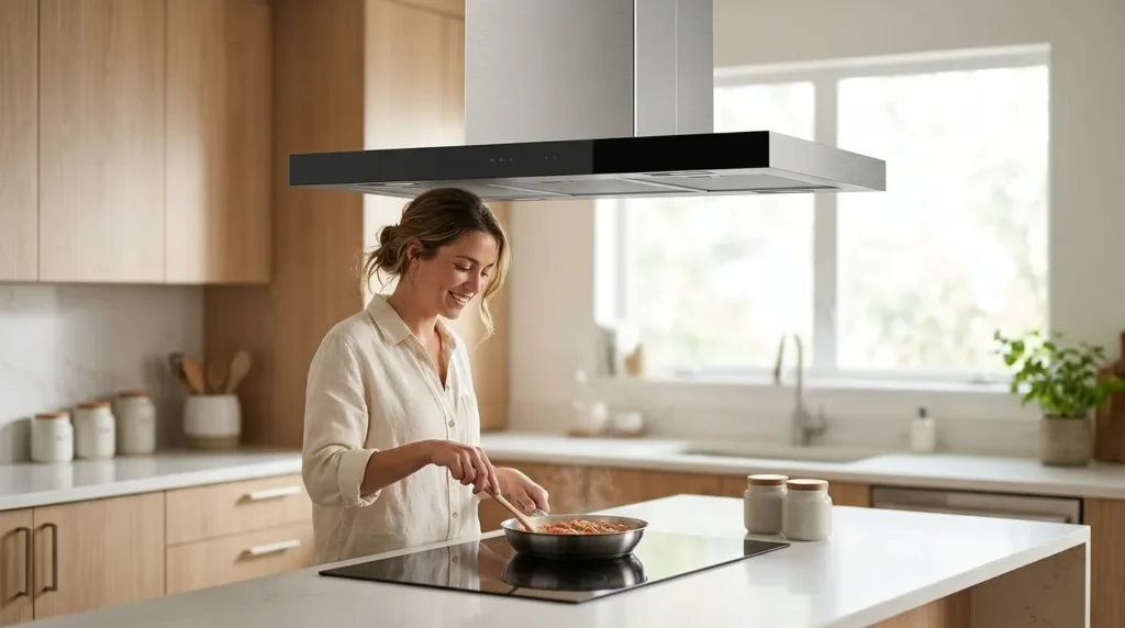 Coifa de ilha 120cm existe no Brasil? Para que tipo de cozinha é indicada? coifa de ilha com sucao forte para frituras comprar