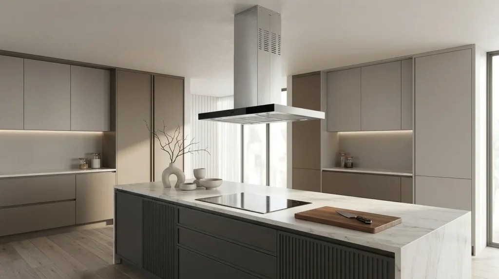 coifa de ilha com tecnologia avancada