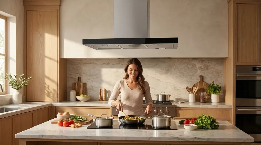 Coifa de ilha pode ser instalada em laje de gesso cartonado? Qual peso suporta? coifa de ilha potente com alta sucao