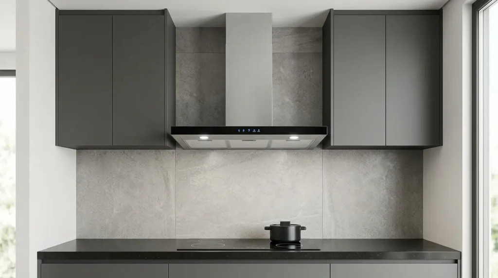 coifa de parede com velocidades de ventilacao