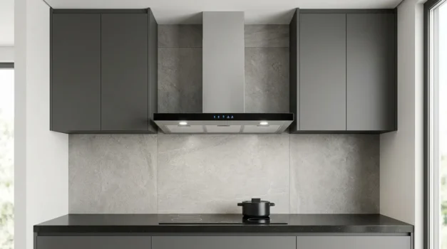 coifa de parede com velocidades de ventilacao