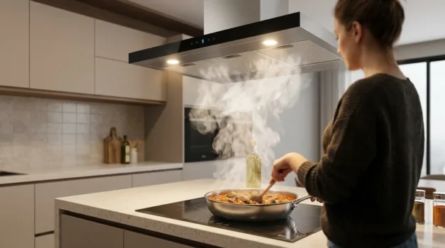 coifa de parede com acabamento premium inox escovado