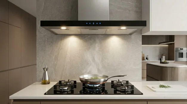 coifa de parede com design clean minimalista