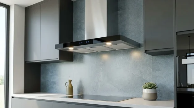 coifa de parede com design moderno para cozinha planejada