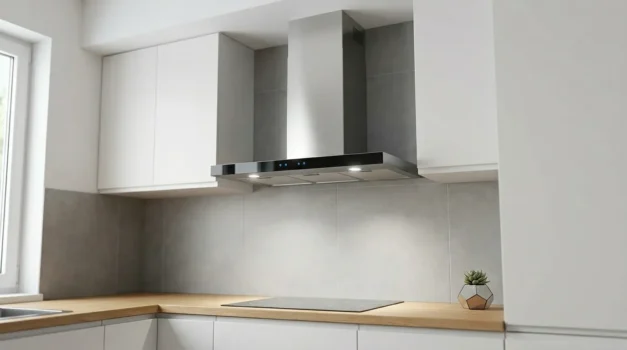 coifa de parede com estrutura metalica reforcada