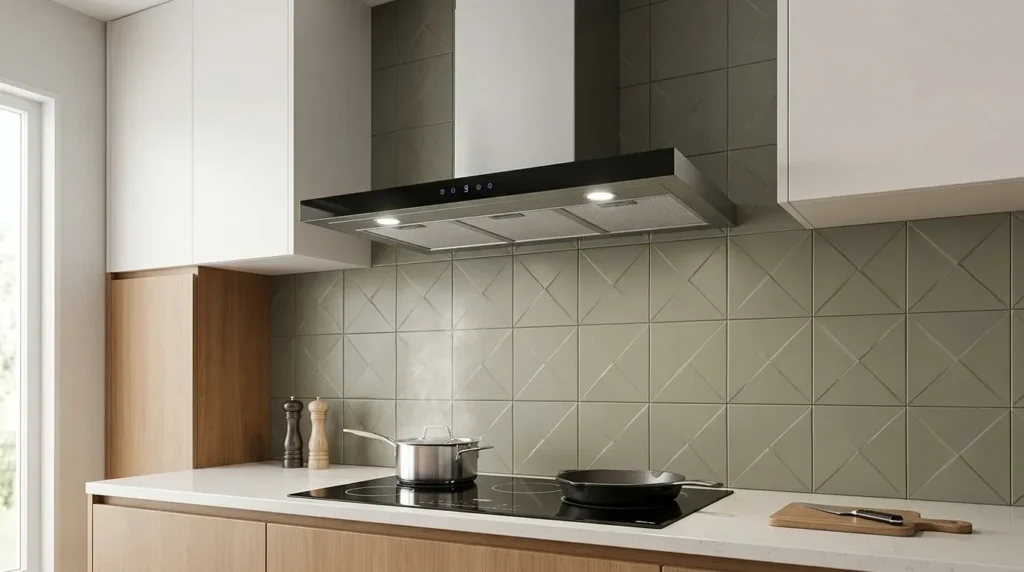 coifa de parede com grande capacidade de ventilacao