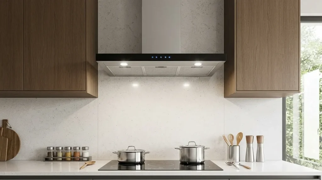 coifa de parede com iluminacao led embutida