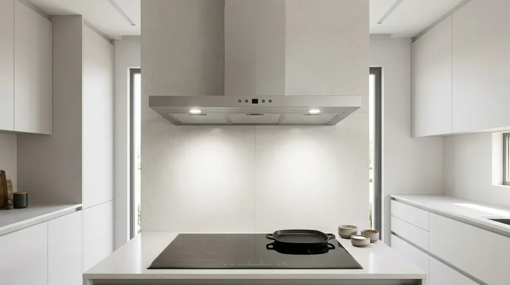 Coifa de Parede para Renovação de Cozinha Planejada: Como Escolher o Tamanho Certo? coifa de parede com painel digital moderno